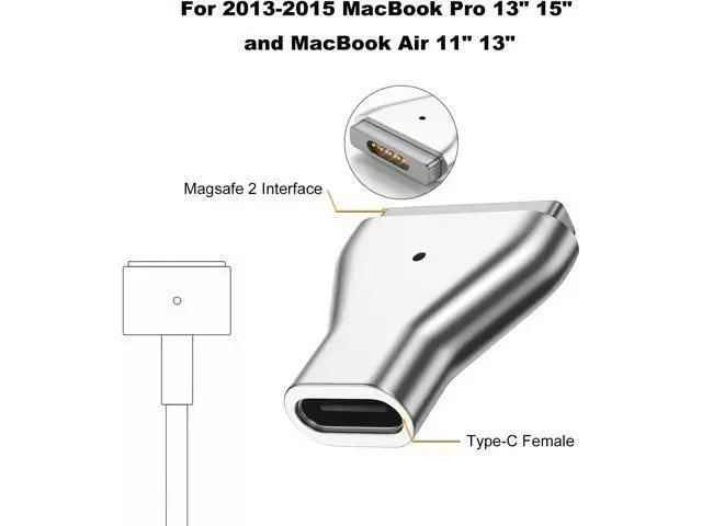Alt view image 7 of 7 - 100W USB-C to MagSafe 2 (T-Tip) Power Adapter for MacBook Air 11" and 13" with Model A1435, A1465, A1466, MD223, MD224, MD231, MD232, MD711, MD712, MD760, MD761, MJVM2