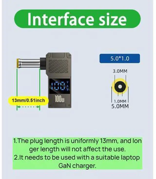 Alt view image 2 of 7 - USB C to DC Adapter Cable, 5.0 * 1.0mm for SAM-UNG