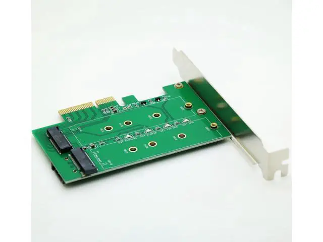 Alt view image 3 of 5 - M.2(NGFF) PCIe SSD to PCIe X4 Or SATA SSD to SATA Adapter Card
