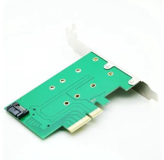 Alt view image 5 of 5 - M.2(NGFF) PCIe SSD to PCIe X4 Or SATA SSD to SATA Adapter Card