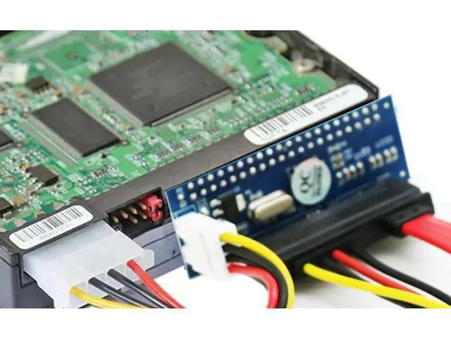 Alt view image 3 of 6 - IDE/PATA 40Pin HDD to SATA Motherboard Adapter Card with 30cm SATA 7+15pin Cable for Desktop 3.5 Inch Hard Disk Drive