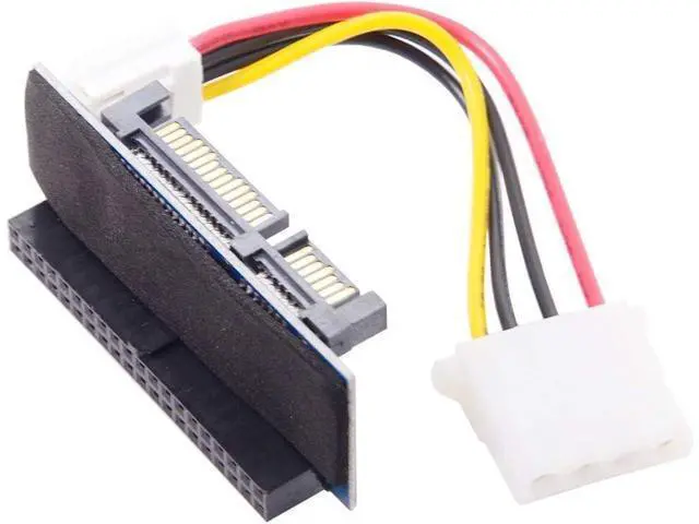 Alt view image 5 of 6 - IDE/PATA 40Pin HDD to SATA Motherboard Adapter Card with 30cm SATA 7+15pin Cable for Desktop 3.5 Inch Hard Disk Drive