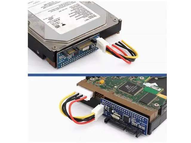 Alt view image 6 of 6 - IDE/PATA 40Pin HDD to SATA Motherboard Adapter Card with 30cm SATA 7+15pin Cable for Desktop 3.5 Inch Hard Disk Drive