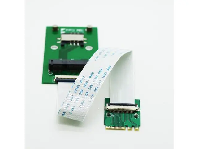 Alt view image 2 of 2 - Mini PCI-E Card to M.2(NGFF) Key A/E Cable with SIM Card Slot for WiFi/WWAN/LTE Module