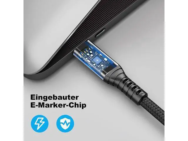 Alt view image 3 of 7 - 100W Short USB C to USB C Cable 3.3FT, USB C 3.1 Gen 2 Cable 10Gbps 4K Video High Speed Data Transfer Fast Charging Cord for iPhone 17 16 15 Series, MacBook, Sam-sung S25, Display Monitor