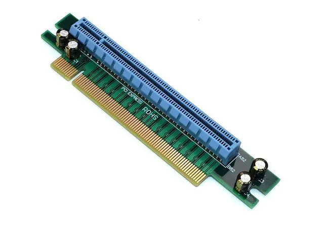 Alt view image 3 of 4 - PCIe 16x Riser Card,PCI-e Express 3.0 16X Male to Female Extension Card for GPU Graphics Card(90Degree 1.8CM Height)