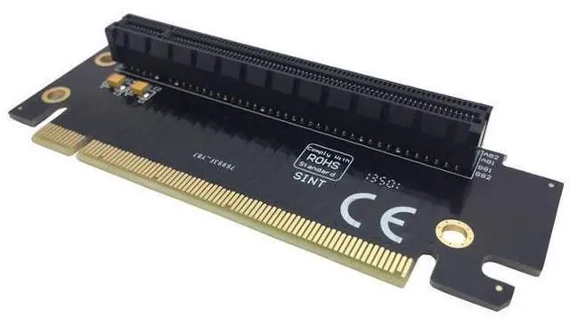 Main image of PCIe 16x Riser Card,PCI-e Express 3.0 X16 Male to Female Extension Card for GPU Graphics Card(90Degree 2.4CM Height)