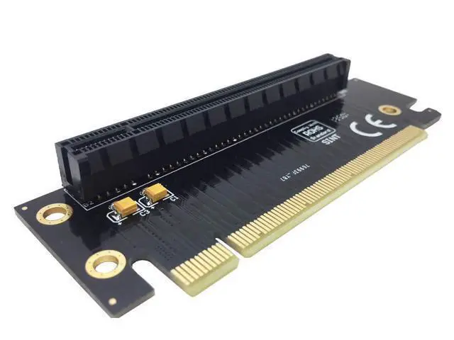 Alt view image 2 of 3 - PCIe 16x Riser Card,PCI-e Express 3.0 X16 Male to Female Extension Card for GPU Graphics Card(90Degree 2.4CM Height)
