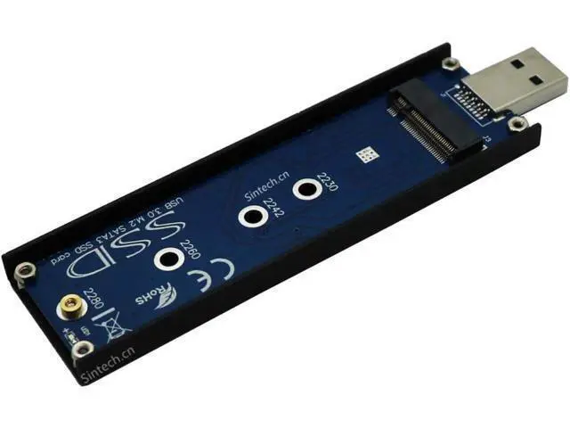 Alt view image 2 of 4 - M2 SSD USB,USB 3.0 M.2 SATA 3 SSD Card,NGFF B-M Key External Case with USB 3.1 Type C Connector