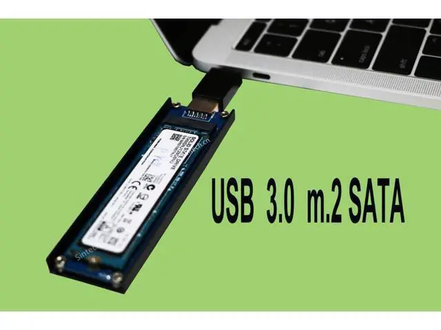 Alt view image 4 of 4 - M2 SSD USB,USB 3.0 M.2 SATA 3 SSD Card,NGFF B-M Key External Case with USB 3.1 Type C Connector