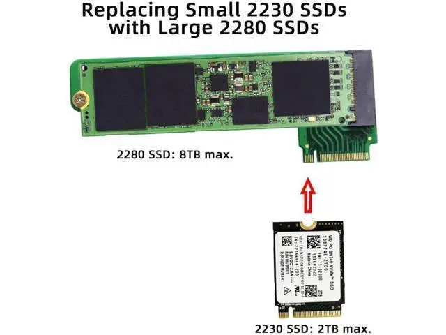 Alt view image 5 of 6 - M.2 nVME 2230 to 2280 Adapter Card Support PCIe 4.0 SSD,Compatible with Asus ROG Ally Gaming Handheld for Upgrade ROGALLY Storage(Green)