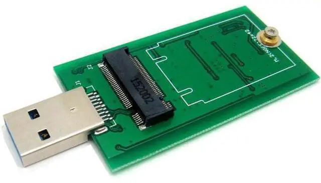Main image of M.2(NGFF) B-M Key SATA3 SSD to USB 3.0 Adapter Card Chipset JMS567
