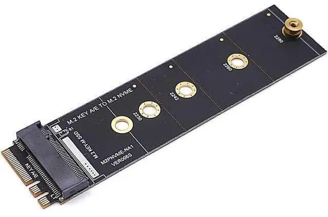 Alt view image 3 of 4 - M.2 (NGFF) 2280 NVME SSD to M2 A/E Key Port Card (Only Provide PCIe 1X Lane)