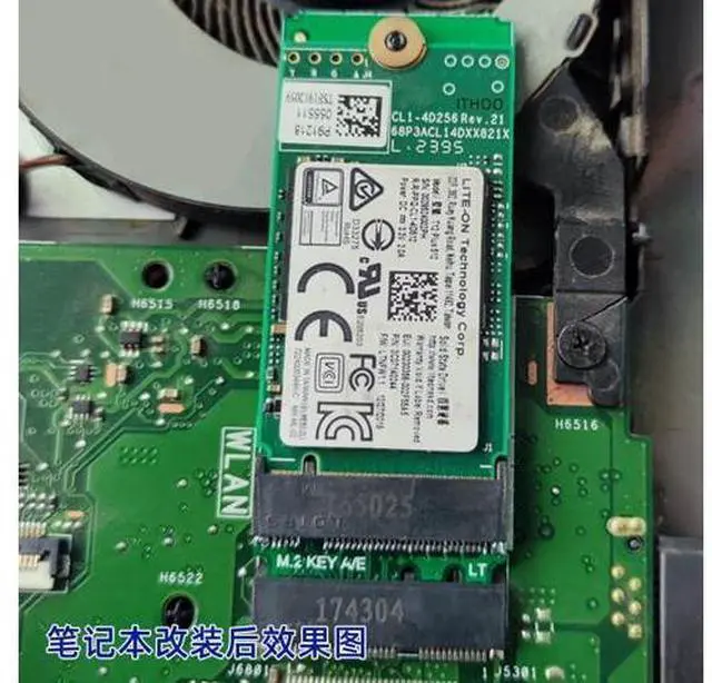 Alt view image 4 of 4 - M.2 (NGFF) 2280 NVME SSD to M2 A/E Key Port Card (Only Provide PCIe 1X Lane)
