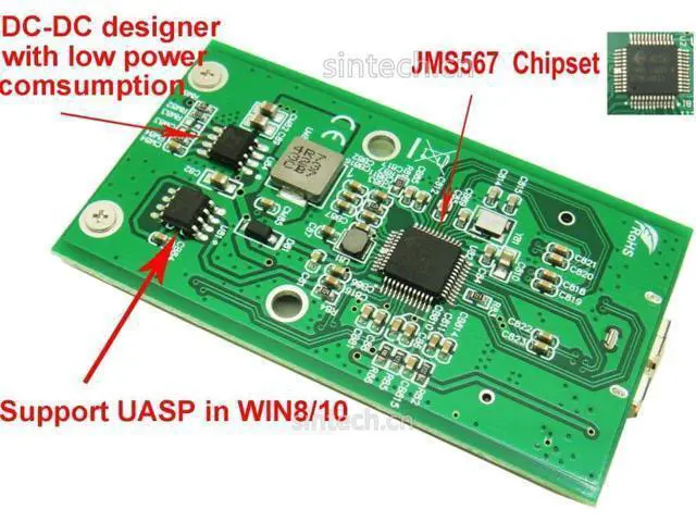 Alt view image 3 of 3 - USB 3.0 mSATA SATA 3 SSD Enclosure External Case Box ,Support Super Speed UASP JM567