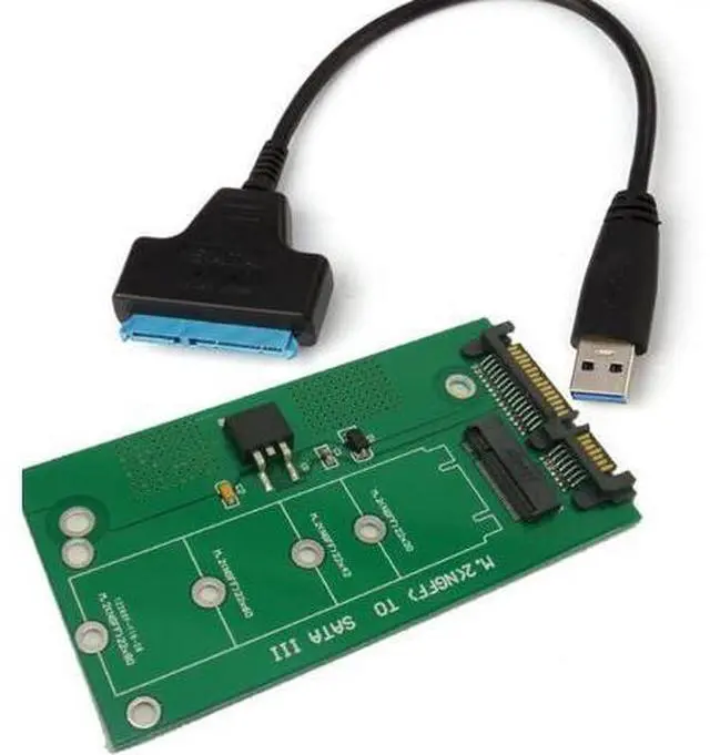 Main image of NGFF M.2 SSD SATA Adapter Card with USB 3.0 SATA Cable