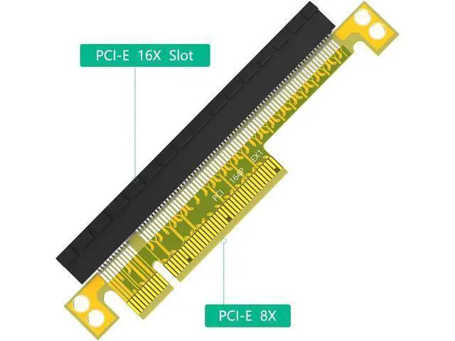 Alt view image 4 of 5 - PCI-E PCIe Express 8X to 16X Riser Extension Card Upward