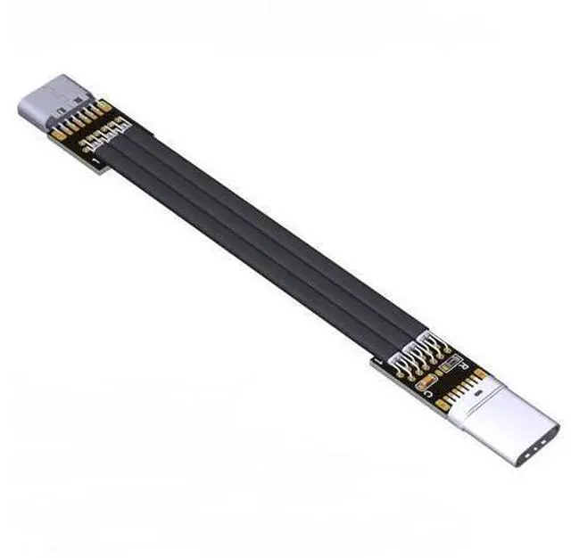 Main image of USB 2.0 Type-C Male to Type-C Female Flat Cable (10cm, T2H-T4F)
