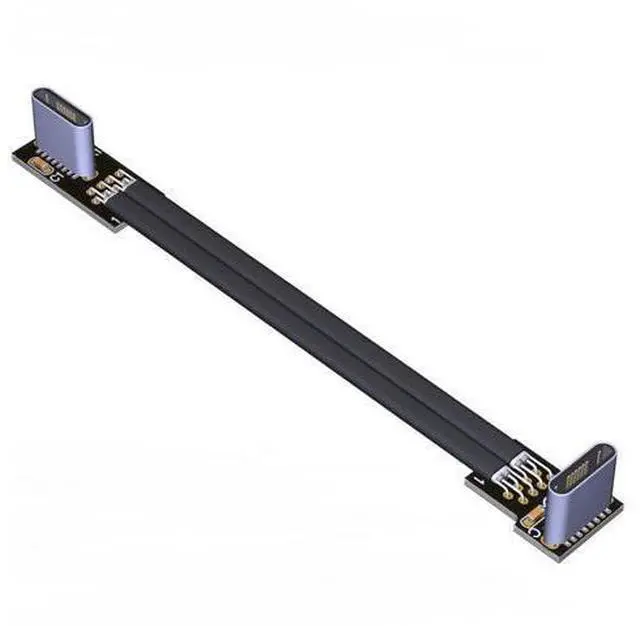 Main image of USB 2.0 Type-C Male to Type-C Female Flat Cable (10cm, T1G-T1G)