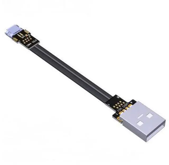 Main image of USB 2.0 Type-A Male to Micro-B Female Flat Cable (50cm, S1C-W4)