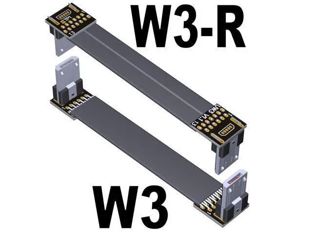 Alt view image 6 of 7 - USB 2.0 Micro-B Male to Micro-B Male OTG Flat Cable 13pin (15cm, W1-W3)