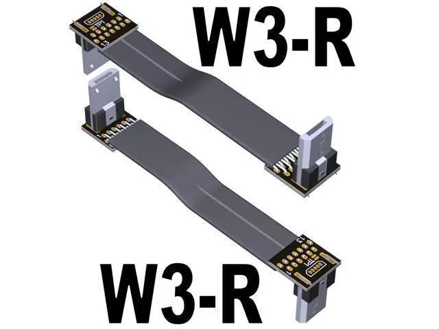 Alt view image 7 of 7 - USB 2.0 Micro-B Male to Micro-B Male OTG Flat Cable 13pin (15cm, W1-W3)