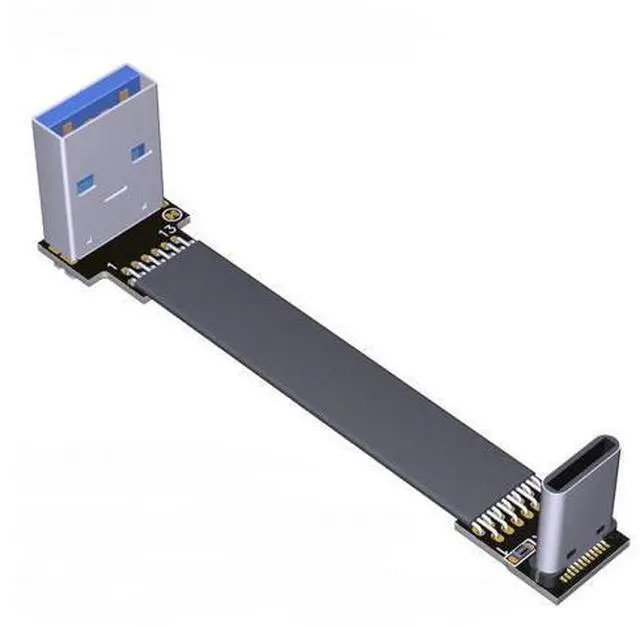 Main image of USB 3.1 Type-C Male to Type-A Male Flat Cable (5cm, T3A-S2L)
