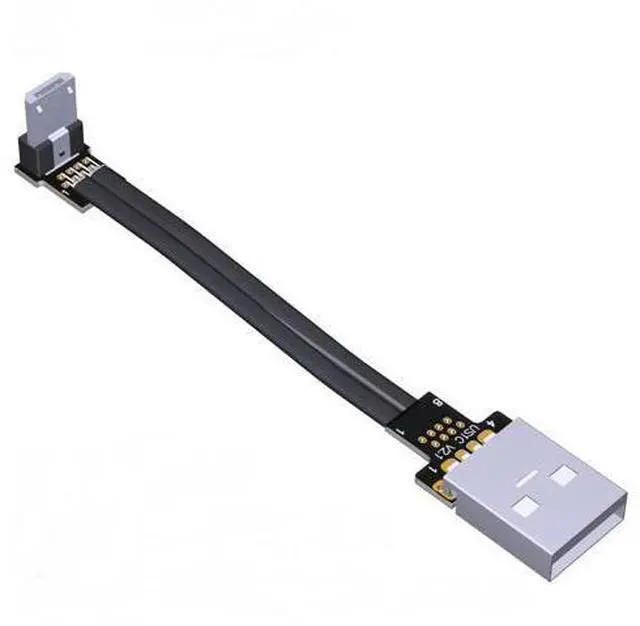 Main image of USB 2.0 Type-A Male to Micro-B Male Flat Cable (20cm, S1C-W3R)