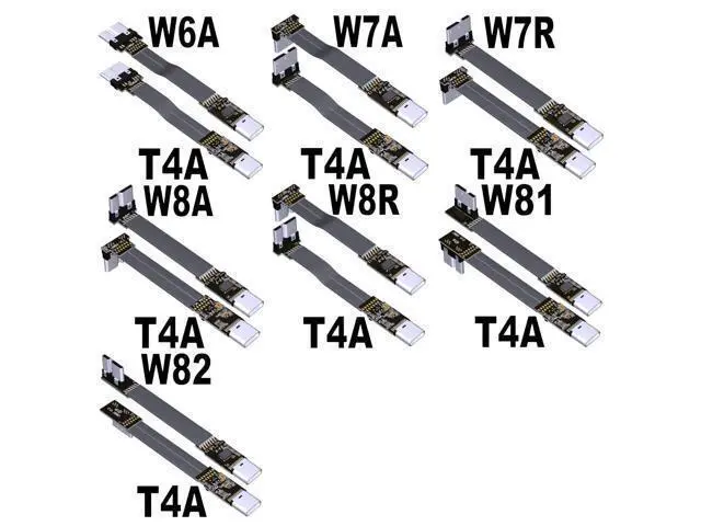 Alt view image 2 of 7 - USB 3.0 Type-C Female to Micro-B Male Flat Cable (10cm, T4B-W7A)