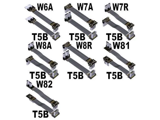 Alt view image 5 of 7 - USB 3.0 Type-C Female to Micro-B Male Flat Cable (10cm, T4B-W7A)