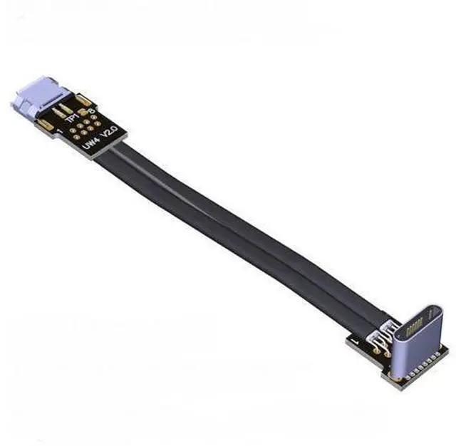 Main image of USB 2.0 Type-C Male to Micro-B Female Flat Cable (5cm, T1G-W4)