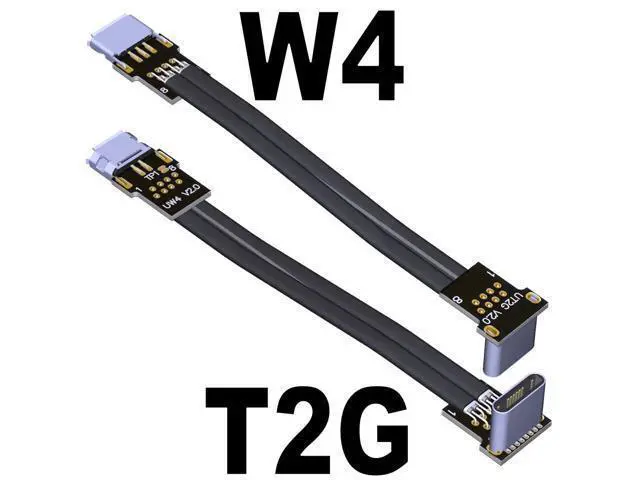 Alt view image 3 of 3 - USB 2.0 Type-C Male to Micro-B Female Flat Cable (5cm, T1G-W4)