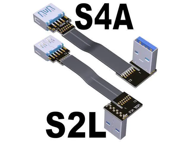 Alt view image 7 of 7 - USB 3.0 Type-A Male to Type-A Female Flat Cable (3cm, S2L-S4A)