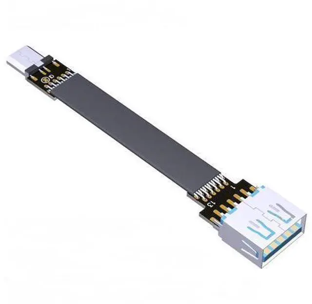 Main image of USB 2.0 Type-A Female to Micro-B Male OTG Flat Cable (3cm, S4A-W3-R)