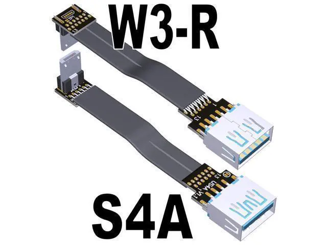 Alt view image 4 of 7 - USB 2.0 Type-A Female to Micro-B Male OTG Flat Cable (3cm, S4A-W3-R)