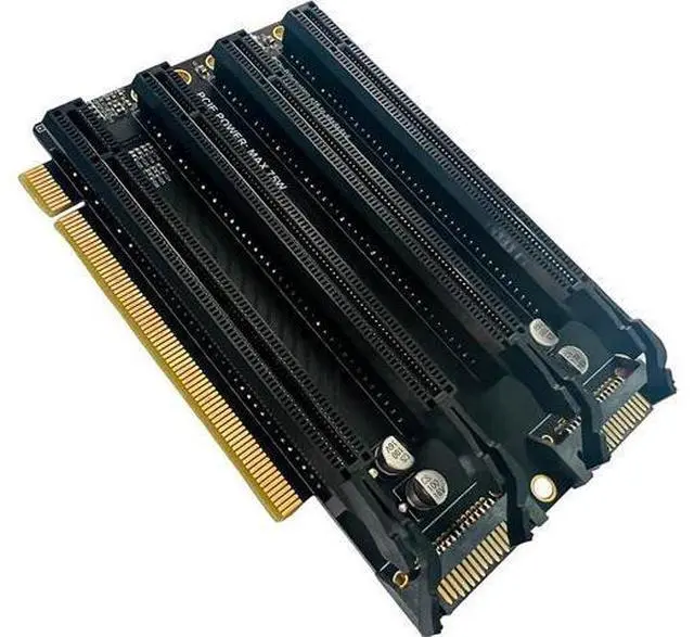 Main image of Sintech PCI-e 3.0 16X to 4 Ports PCIe 4X/16X Expansion Card,PCIe Bifurcation x16 to x4x4x4x4 Split Card with SATA Power Port