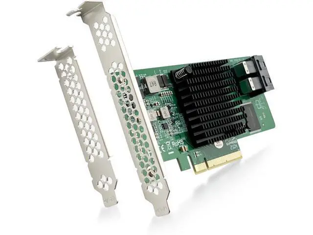 Alt view image 4 of 7 - HBA Card, 8-Port (12Gb/s SAS or 6Gb/s SATA), Compare to LSI 9300-8i (IT Mode), (2X) SFF-8643 Connectors, PCIe3.0 X8