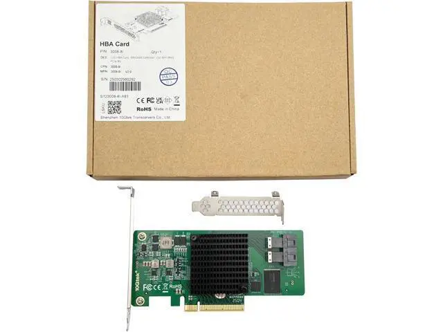Alt view image 6 of 6 - 12G Internal PCI-E SAS/SATA HBA Controller Card, Broadcom's SAS 3008, Compatible for 9300-8I
