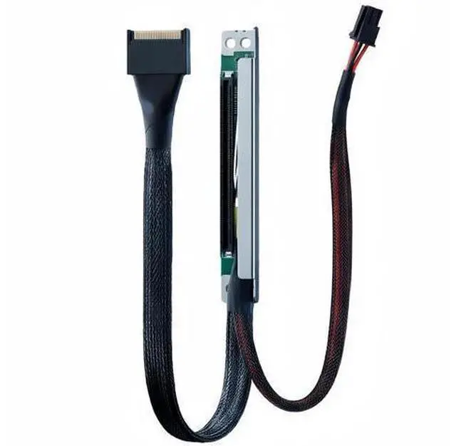 Main image of PCIe 5.0 to Dual MCIO Riser Cable, 350mm PCIe x16 to 2X MCIO 8i 74P Extension Cable for GPU/NVMe SSD Expansion in Server Workstation (Single MCIO, 350MM)
