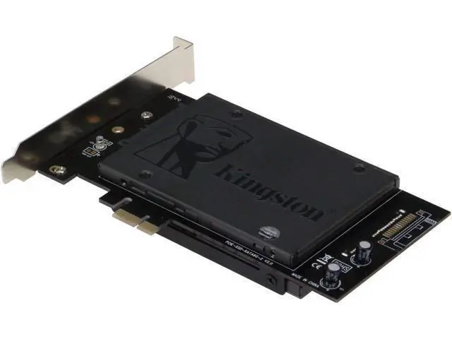 Alt view image 3 of 6 - Sedna - PCI Express (PCIe) Dual 2.5 Inch SATA III (6G) SSD Adapter (Short Double Side SSD Version) (with Built in Power Circuit, no Need SATA Power Connector, Best for Mac), SSD/HDD not Included