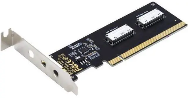 Main image of PCIE PCI-Express 16x to Dual Oculink SFF-8612 SFF-8611 8X VROC Adapter for Mainboard SSD Graphics Card