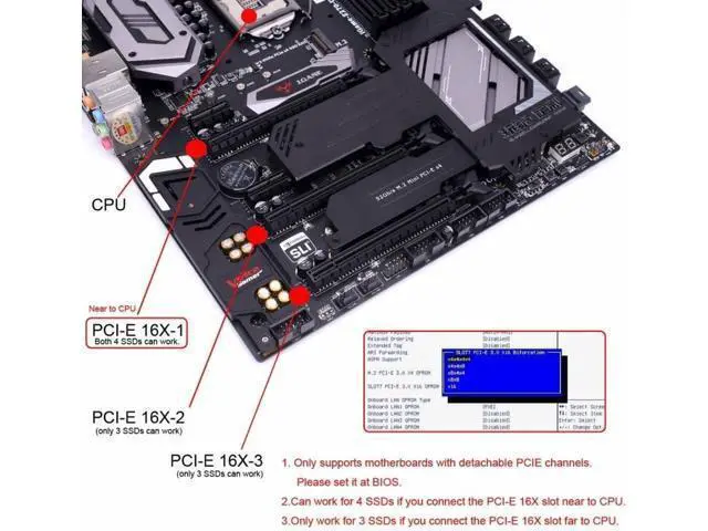 Alt view image 7 of 7 - Adapter PCIE4.0 PCI-Express 16x to Dual Oculink SFF-8612 SFF-8611 8X VROC Adapter for Mainboard SSD Graphics Card