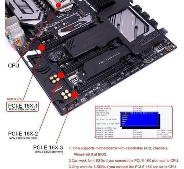 Alt view image 7 of 7 - PCI-Express 16x to Dual Oculink SFF-8612 SFF-8611 8X VROC Adapter for Mainboard SSD Graphics Card PCIE