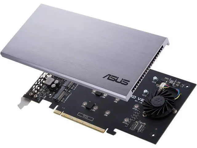 Alt view image 2 of 5 - Hyper M.2 X16 PCIe 3.0 X4 Expansion Card V2 Supports 4 NVMe M.2 (2242/2260/2280/22110) Upto 128 Gbps for VROC and AMD Ryzen Threadripper NVMe Raid