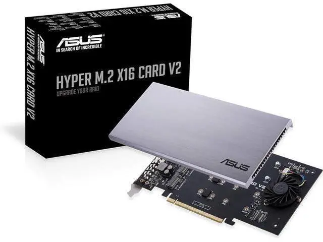 Main image of Hyper M.2 X16 PCIe 3.0 X4 Expansion Card V2 Supports 4 NVMe M.2 (2242/2260/2280/22110) Upto 128 Gbps for VROC and AMD Ryzen Threadripper NVMe Raid