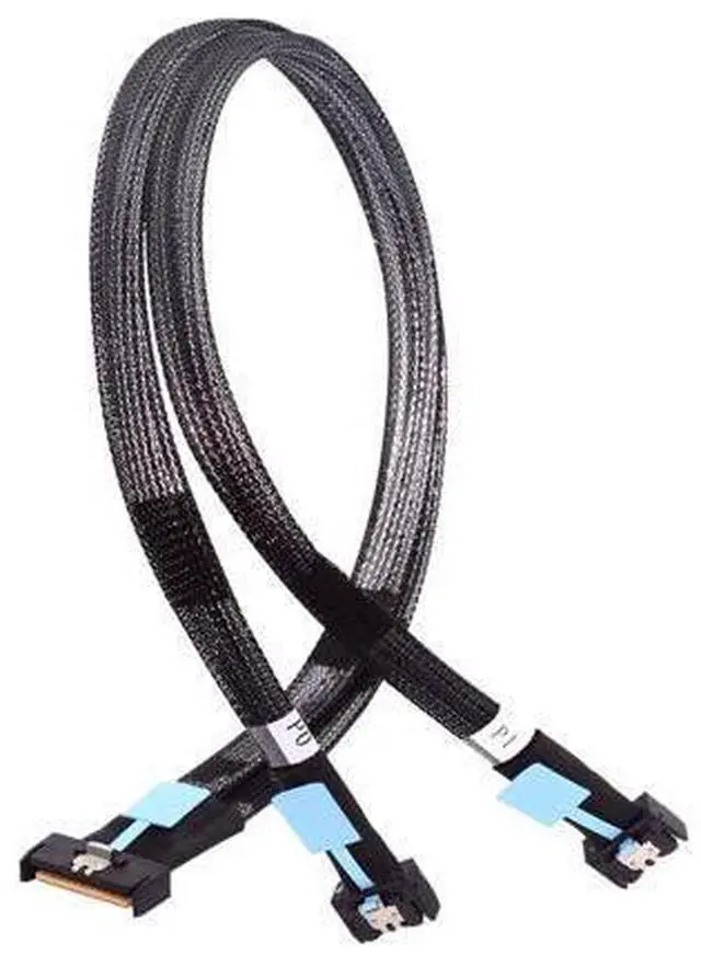 Main image of PCI-E 5.0 Mini Cool Edge IO MCIO STR PCI-E 8i 74Pin Male to Dual MCIO 38Pin Male Extender Cable 50cm