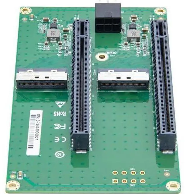 Alt view image 4 of 7 - 2xMCIO(74pin) 8i to PCIe X16 Female Adapter (X8 for Each Slot), Gen5 PCIe5.0