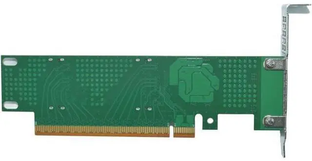 Alt view image 3 of 5 - PCIe 5.0 x16 to 2 MCIO x8 Adapter Card for 4 U.2 NVMe SSD (Side Right Interface)
