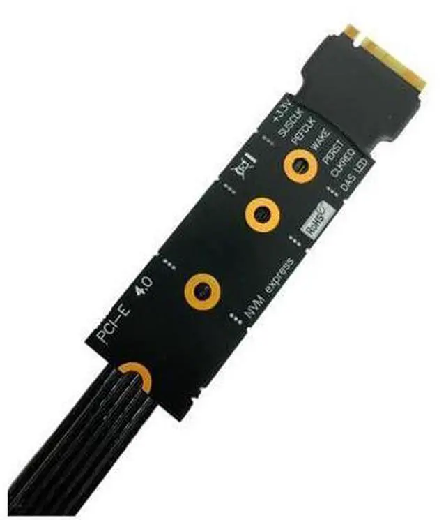 Alt view image 5 of 5 - M.2 NGFF Key M to PCIe 4.0 16x Graphics Card Riser Adapter Card,Nvme to PCI-e PCI-Express 4.0 16X Extension Cable 49cms,Compatible with RTX4090-RTX3060 RX7900 RX6950XT-RX6500XT