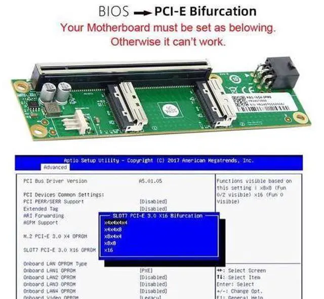 Alt view image 5 of 7 - 2 Port 74Pin PCI-E 16X to PCI-E 5.0 MCIO 8i SFF-TA-1016 Adapter Mini Cool Edge IO Female PCI Expansion Card Adapter with 6Pin GPU Power Port for Expansion Graphics